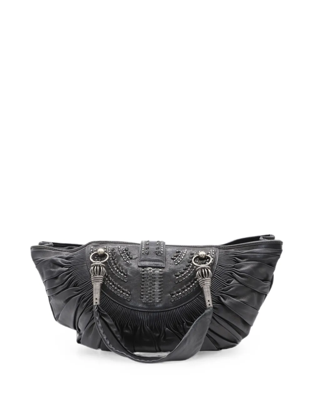 Christian Dior Pre-Owned Plissé geplooide shopper Grijs
