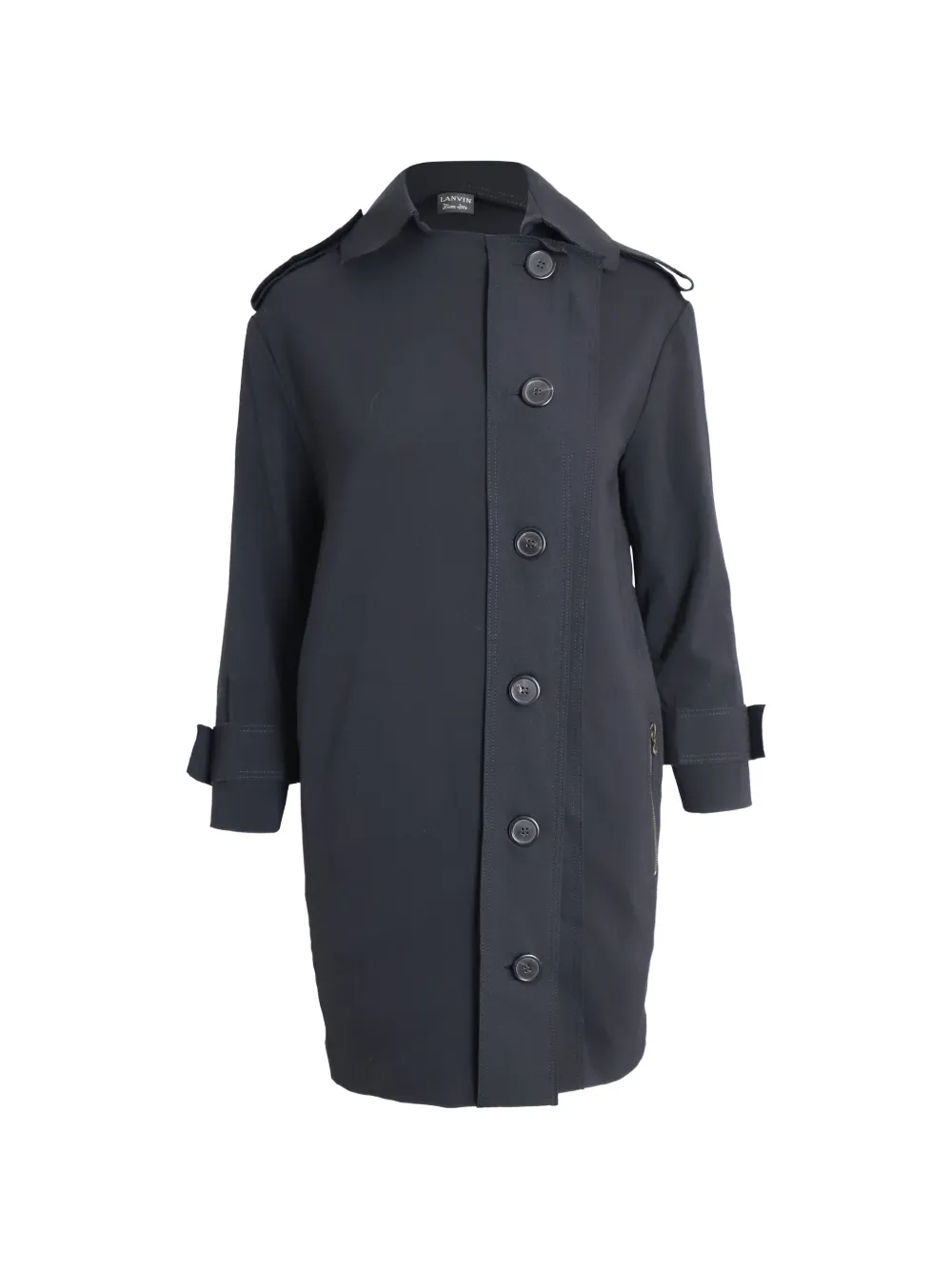 Lanvin Pre-Owned button-front trench coat - Schwarz