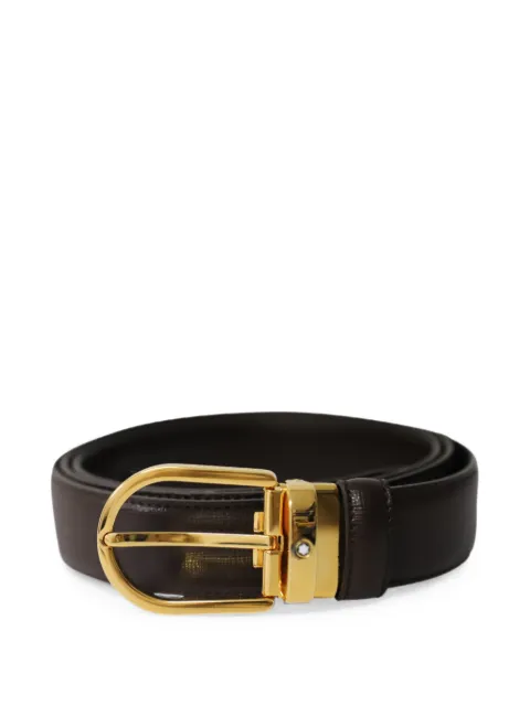 Montblanc logo-engraved buckle belt