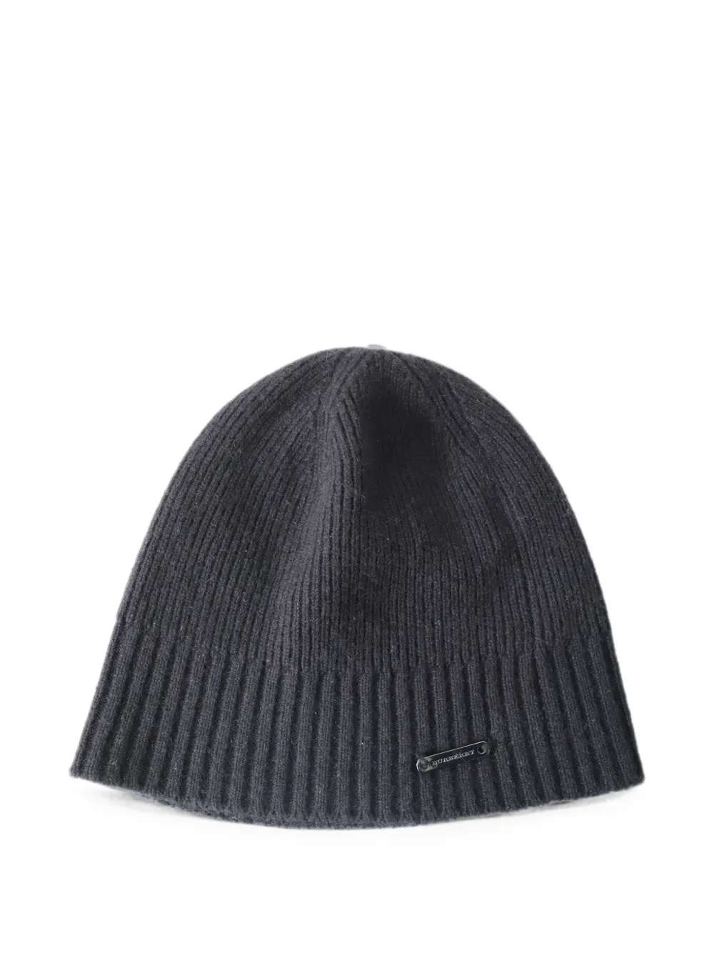 Burberry Pre-Owned knitted logo-plaque beanie hat - Nero