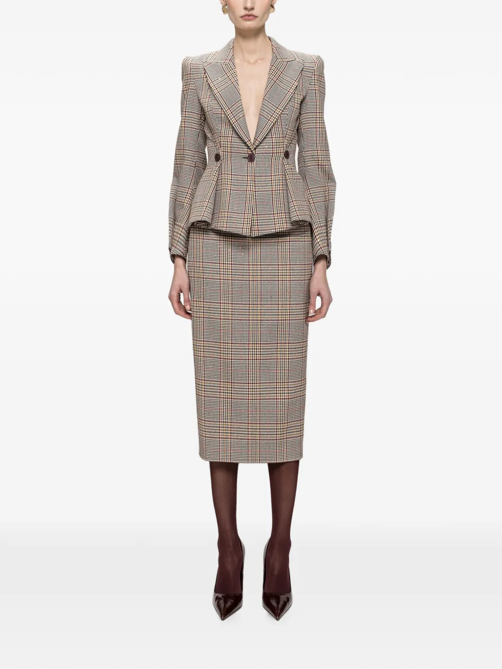 NISSA high-waisted midi skirt - Toni neutri
