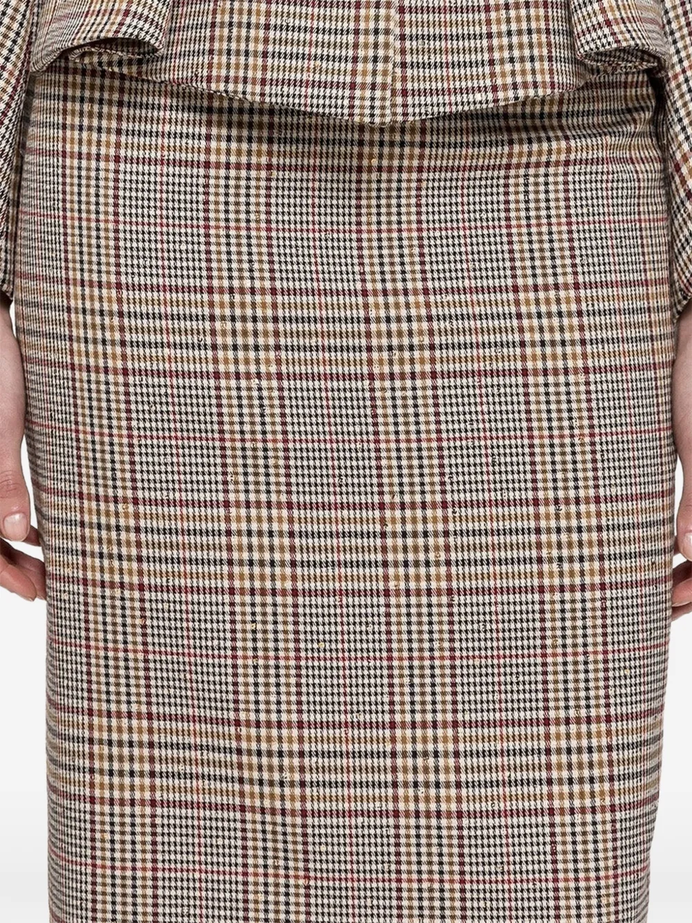 NISSA High waist midi-rok Beige