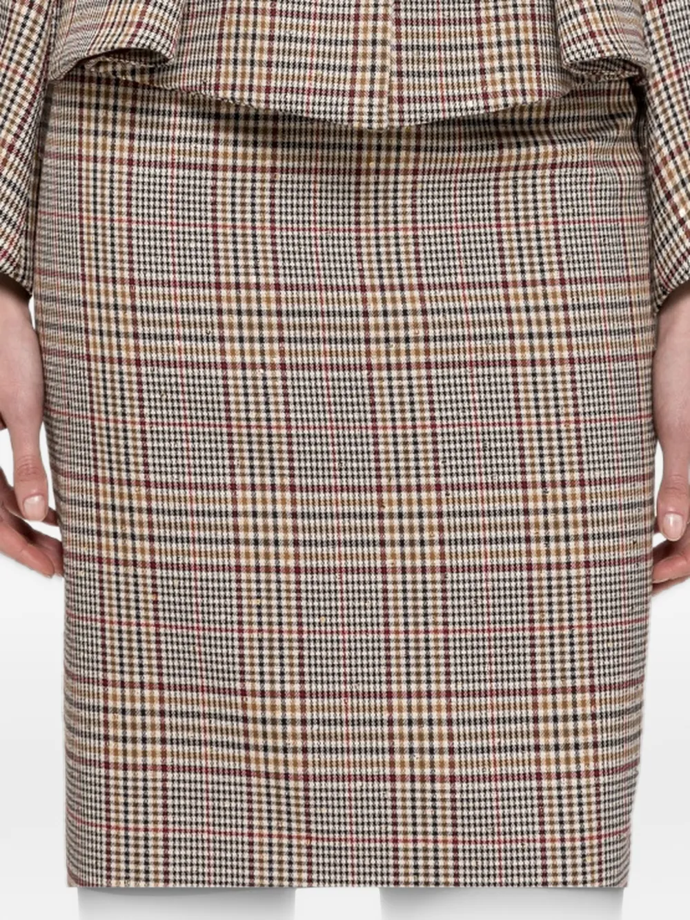 NISSA high-waisted midi skirt - Toni neutri