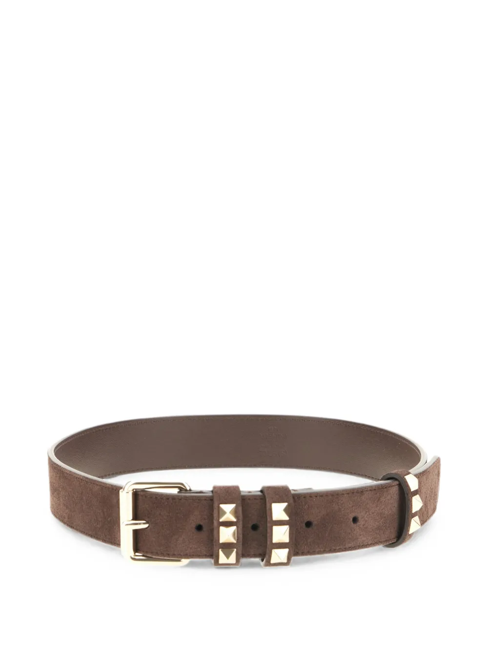 Valentino Garavani Rockstud suede belt - Brown