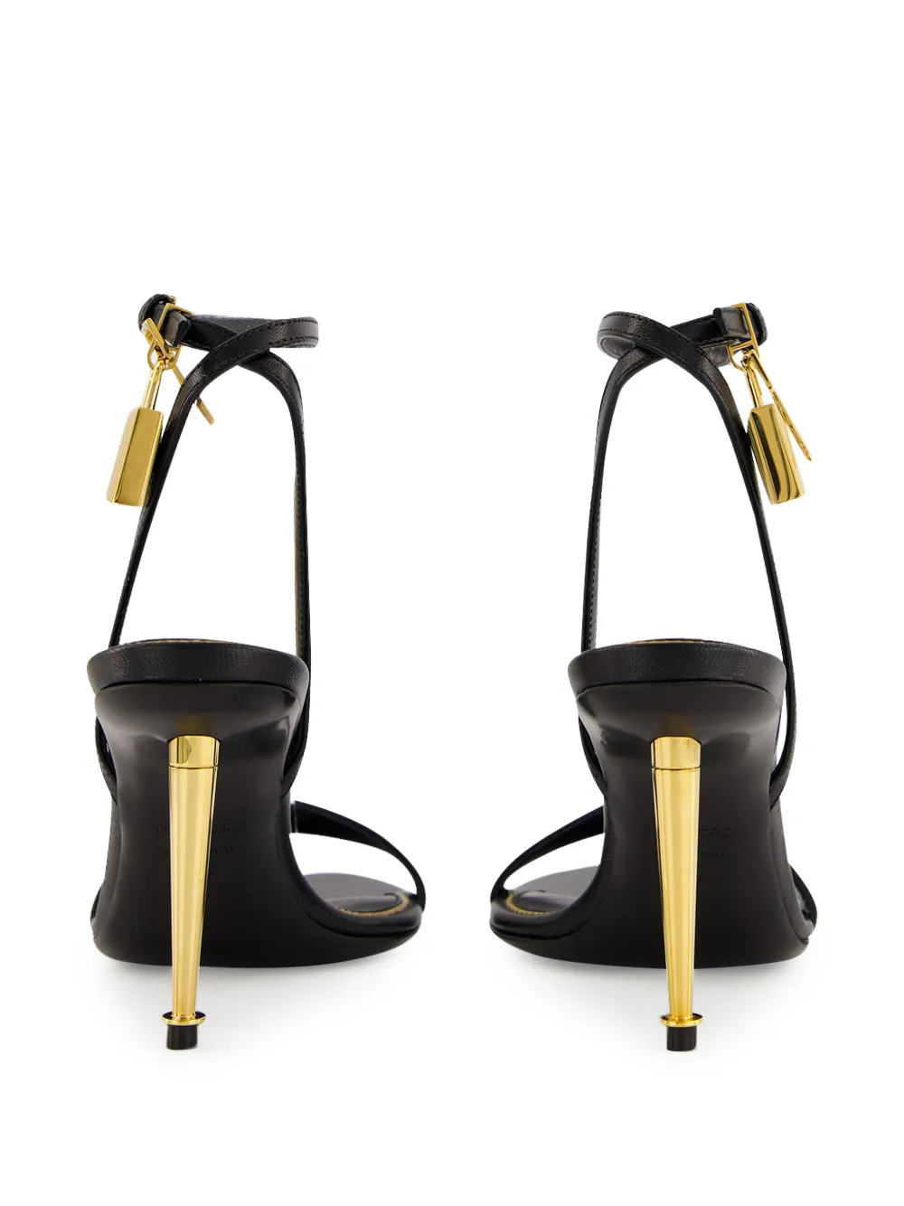 TOM FORD sandals h-heel pointy leather Zwart