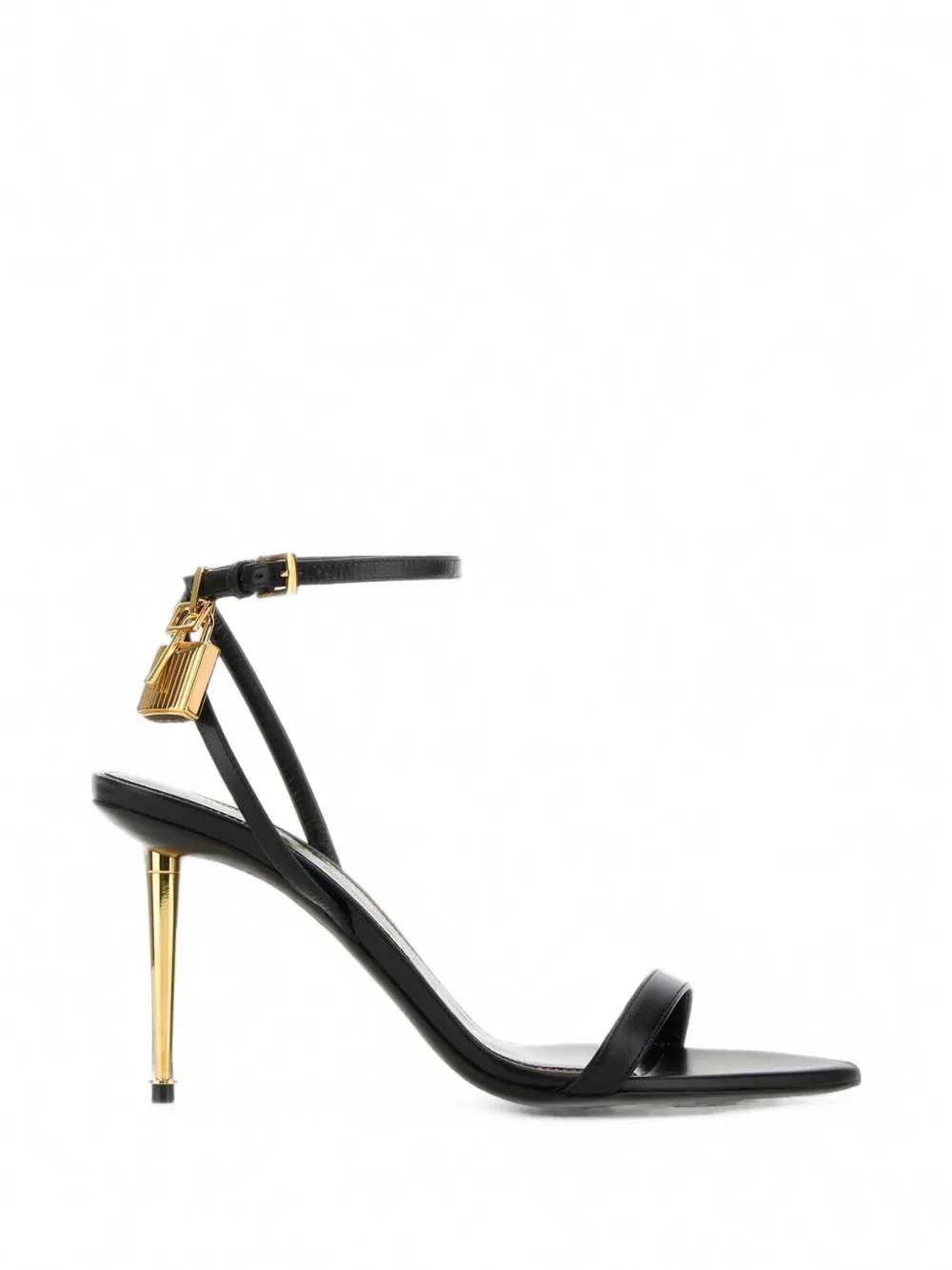 TOM FORD sandals h-heel pointy leather Zwart
