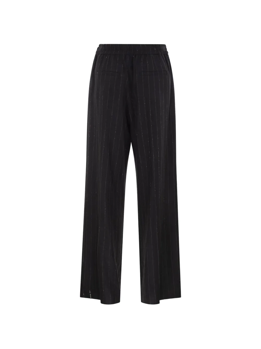 Brunello Cucinelli Broek met krijtstreep en pailletten Blauw