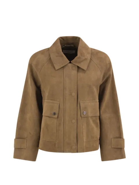 Weekend Max Mara suede raglan-sleeve jacket