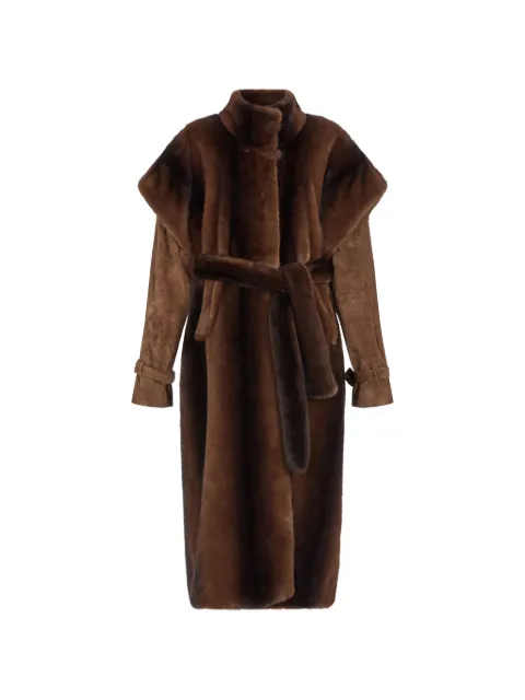 ducie Harper faux-fur suede coat