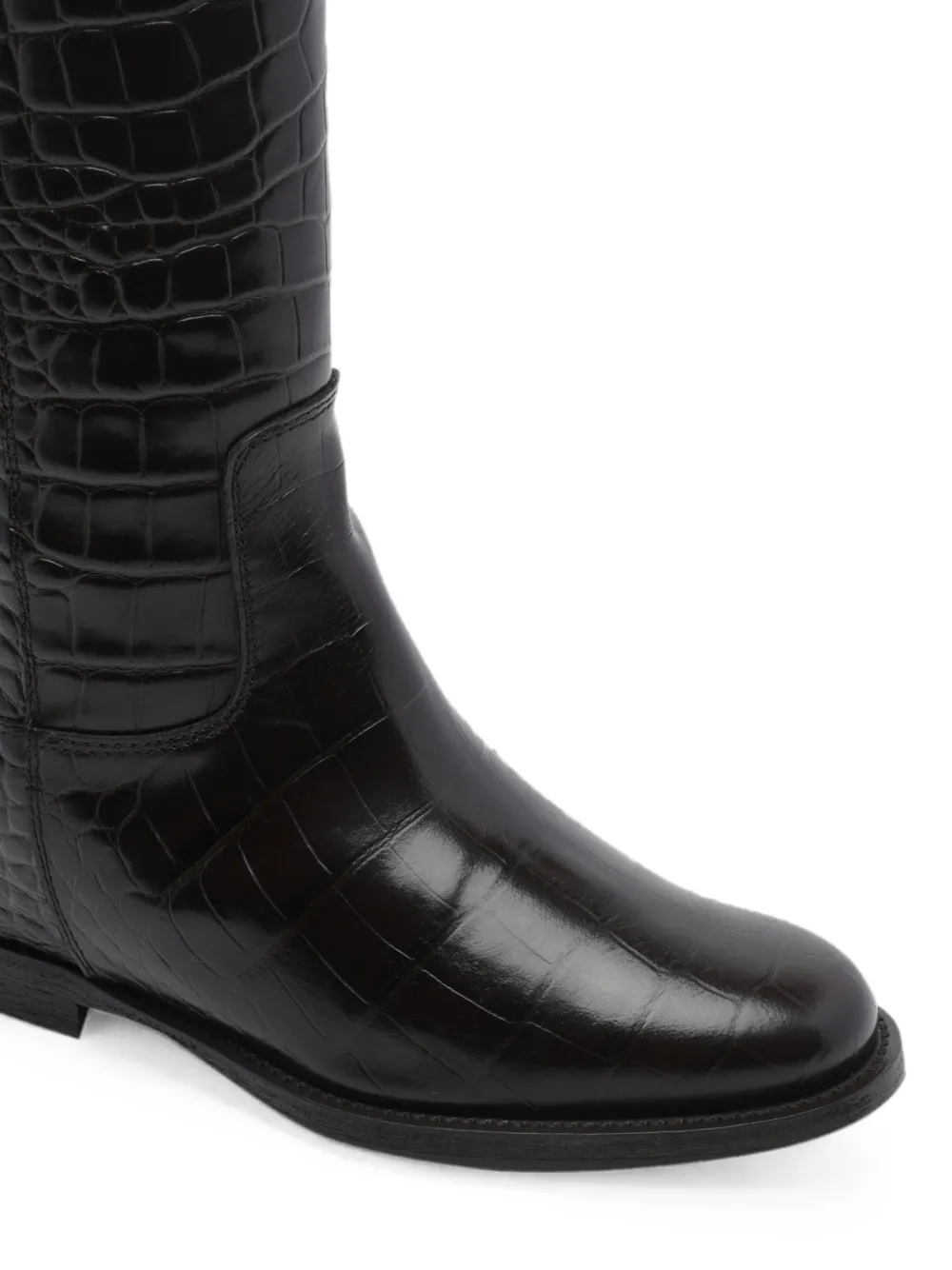 Via Roma 15 croc-effect VLogo boots Bruin