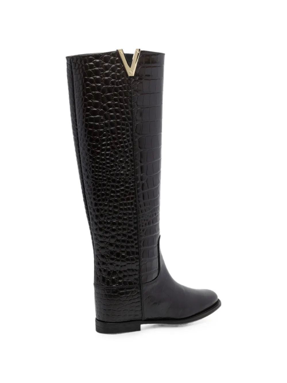 Via Roma 15 croc-effect VLogo boots Bruin