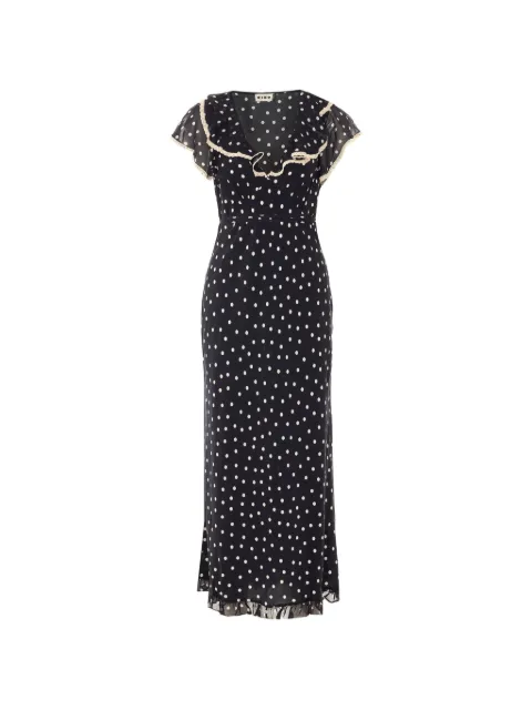 Rixo robe longue Bethea à pois