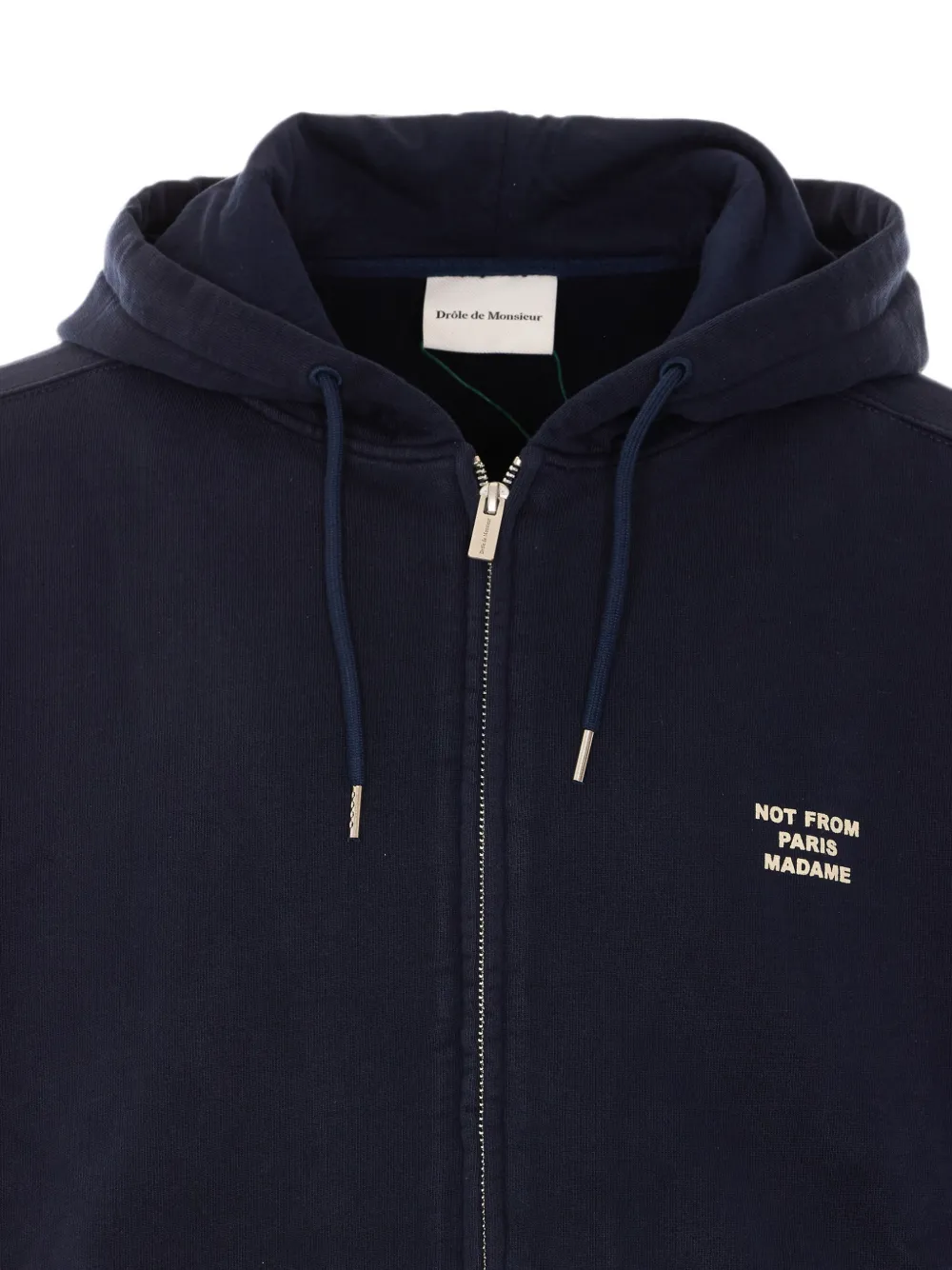 Drôle De Monsieur Hoodie met tekst Blauw