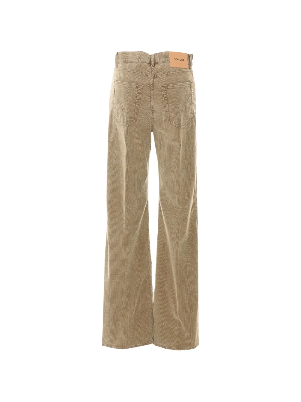 DONDUP Amber ribfluwelen palazzo broek Beige
