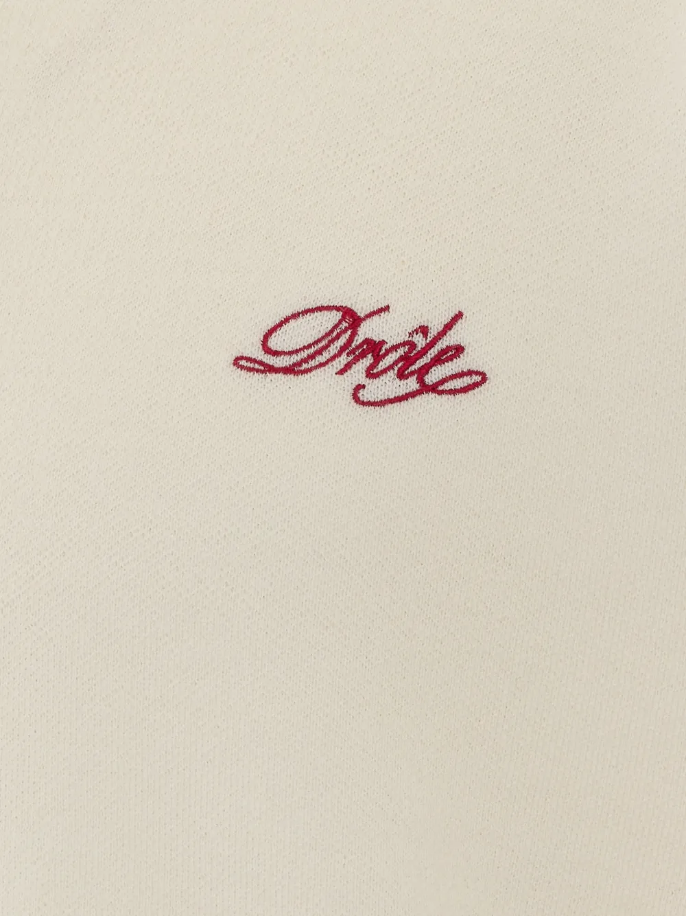 Drôle De Monsieur Poloshirt met geborduurd logo Beige