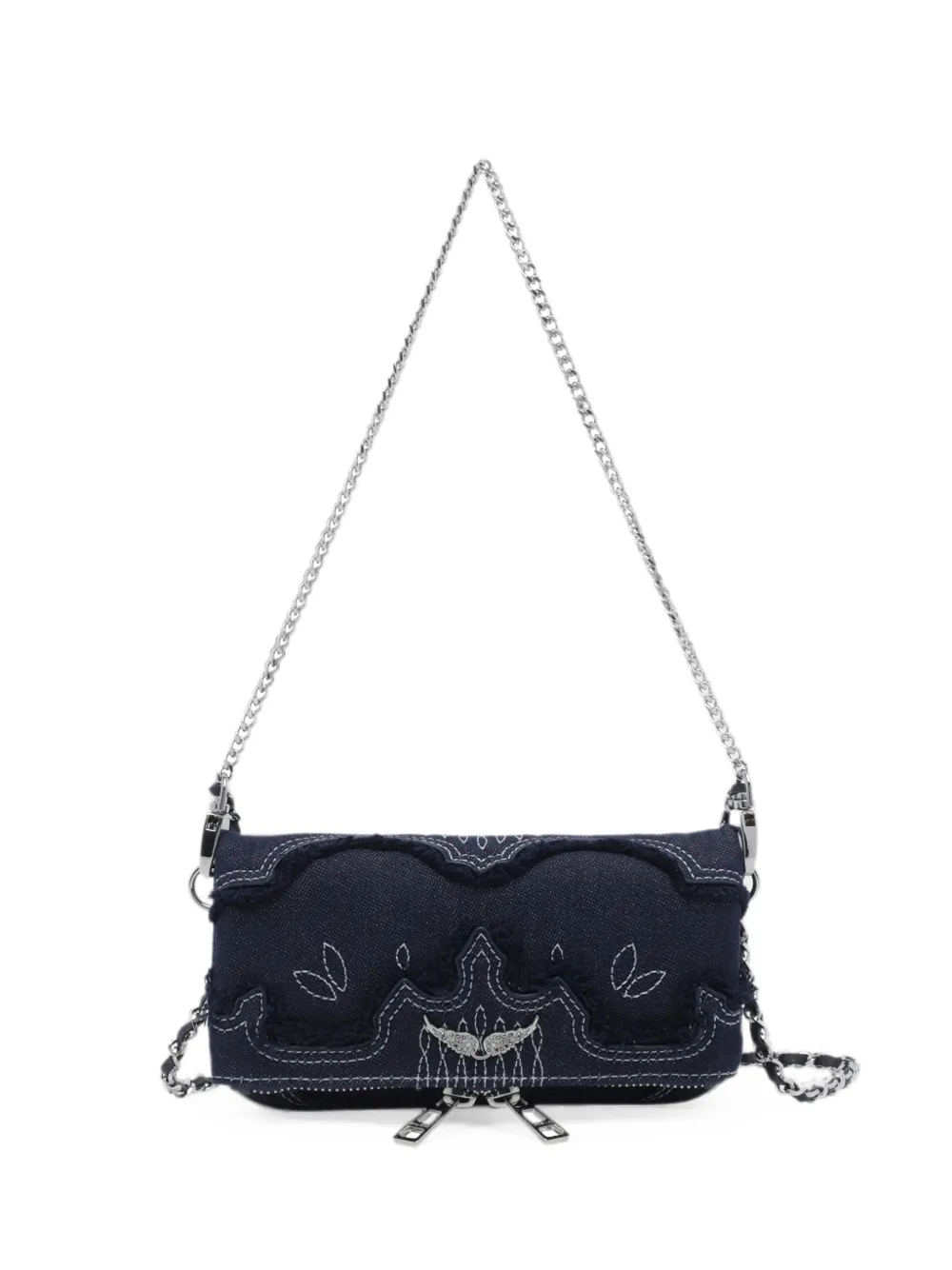 Zadig&Voltaire mini Rock denim shoulder bag - Blu