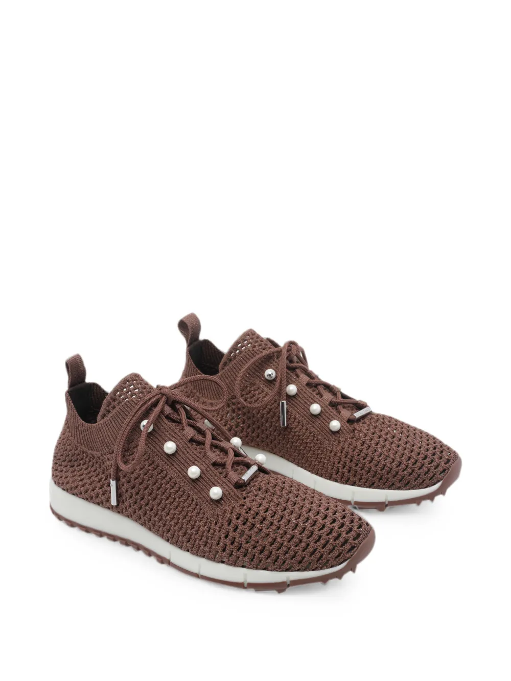 Jimmy Choo Veles pearl-embellished sneakers Bruin
