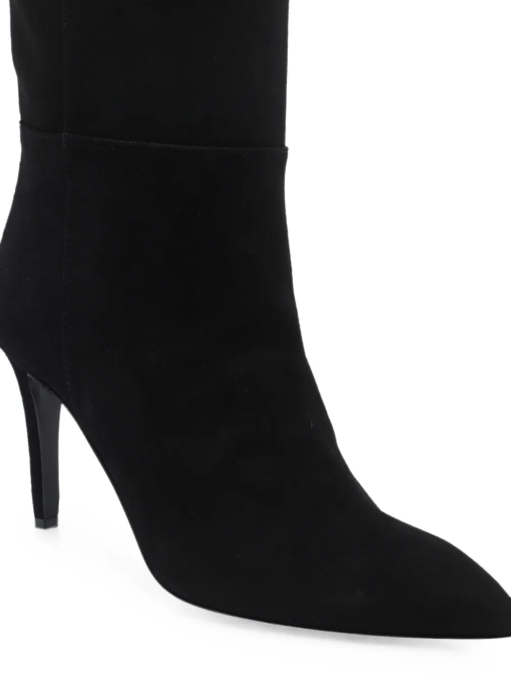 Via Roma 15 pointed-toe suede boots Zwart