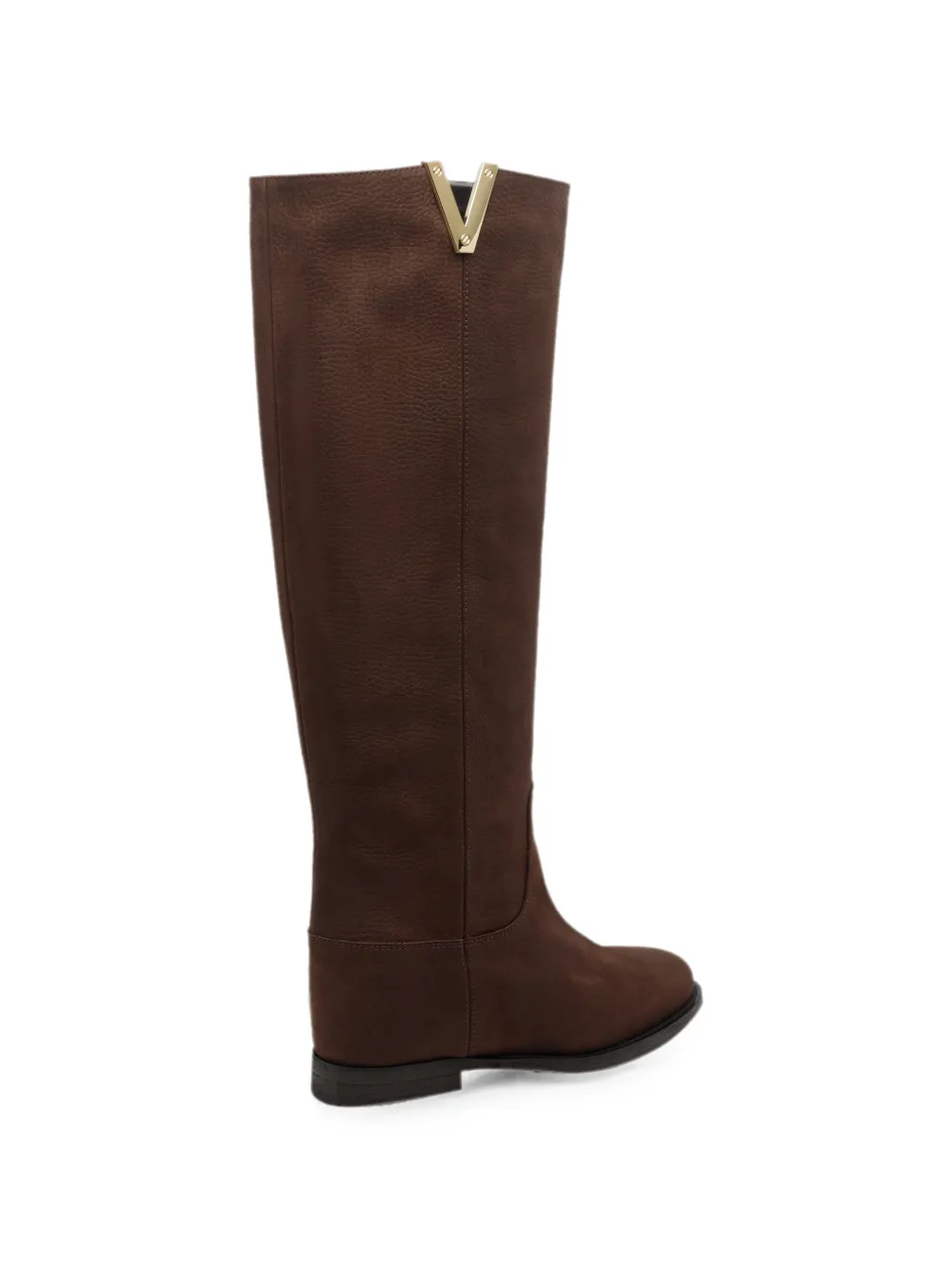 Via Roma 15 logo-plaque leather boots Bruin