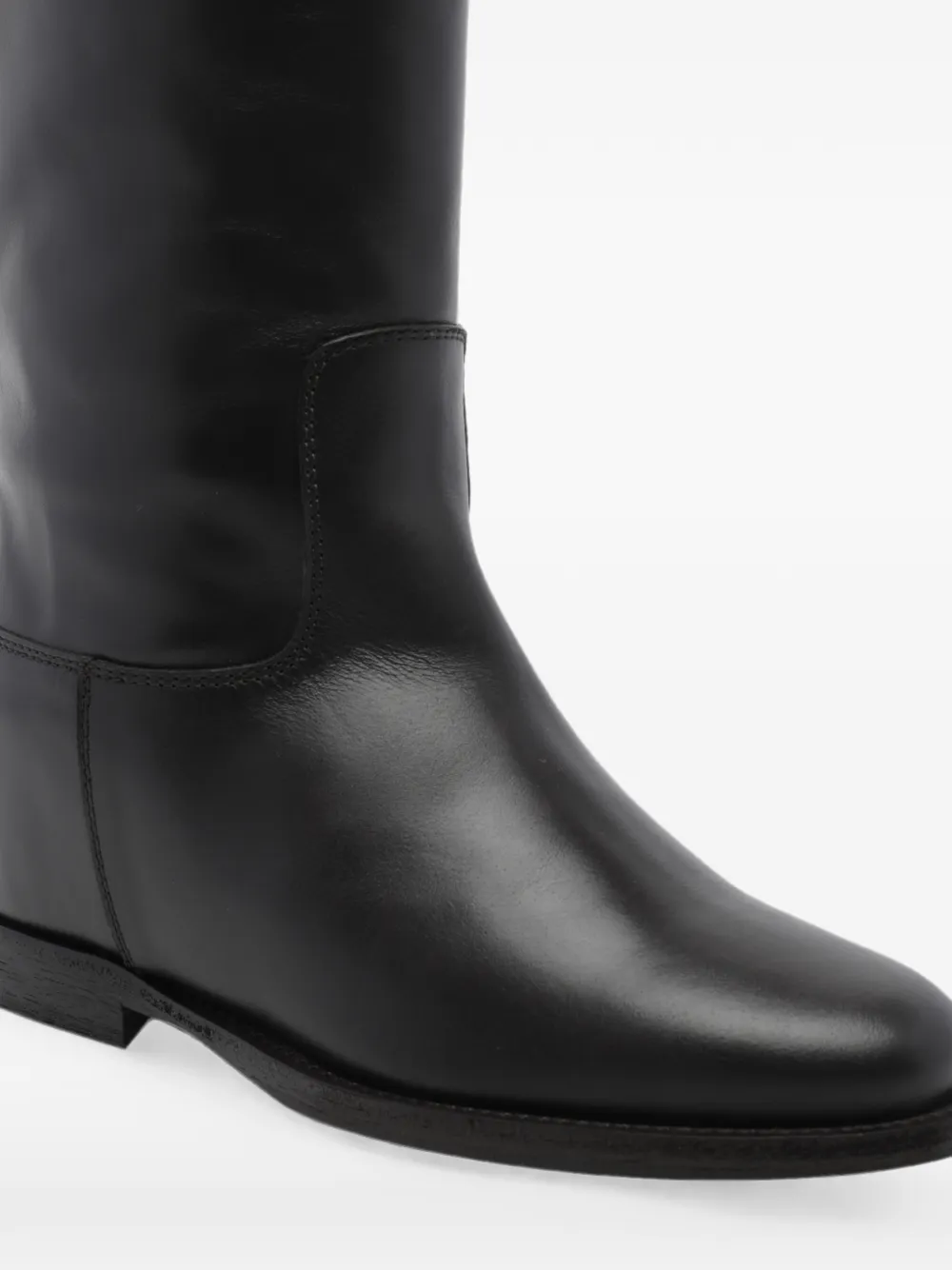 Via Roma 15 Padlock leather boots Zwart