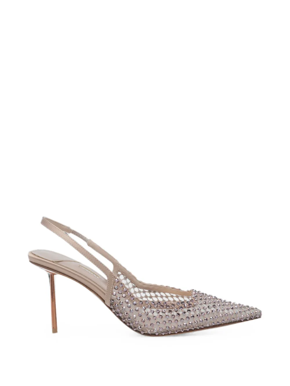 Le Silla Gilda Fierce crystal-embellished heeled pumps Wit