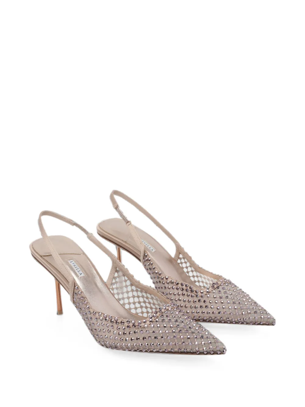 Le Silla Gilda Fierce crystal-embellished heeled pumps Wit