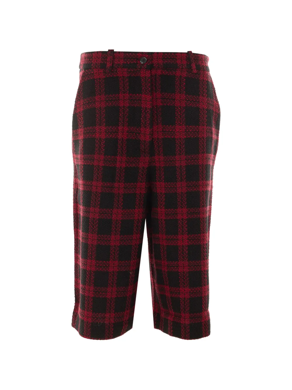 PINKO check-pattern knee-length shorts - Black