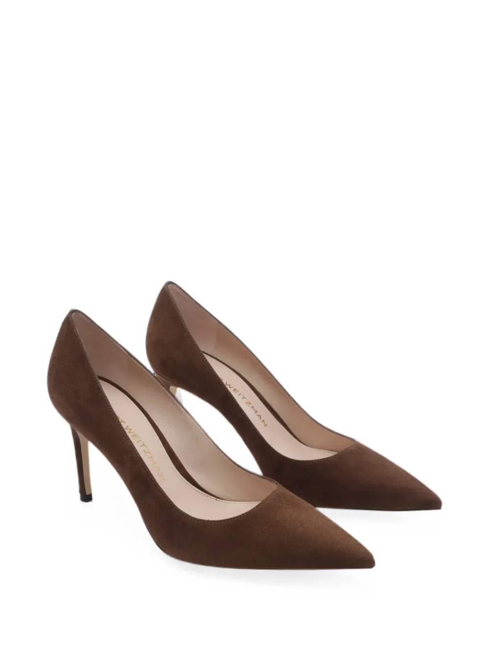 Stuart Weitzman Stuart Power 85 pumps met puntige neus Bruin