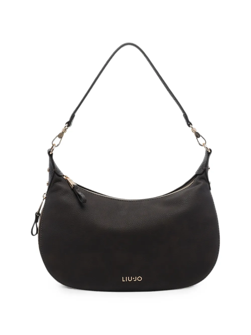 LIU JO logo-plaque crocodile-effect-panel shoulder bag - Marrone