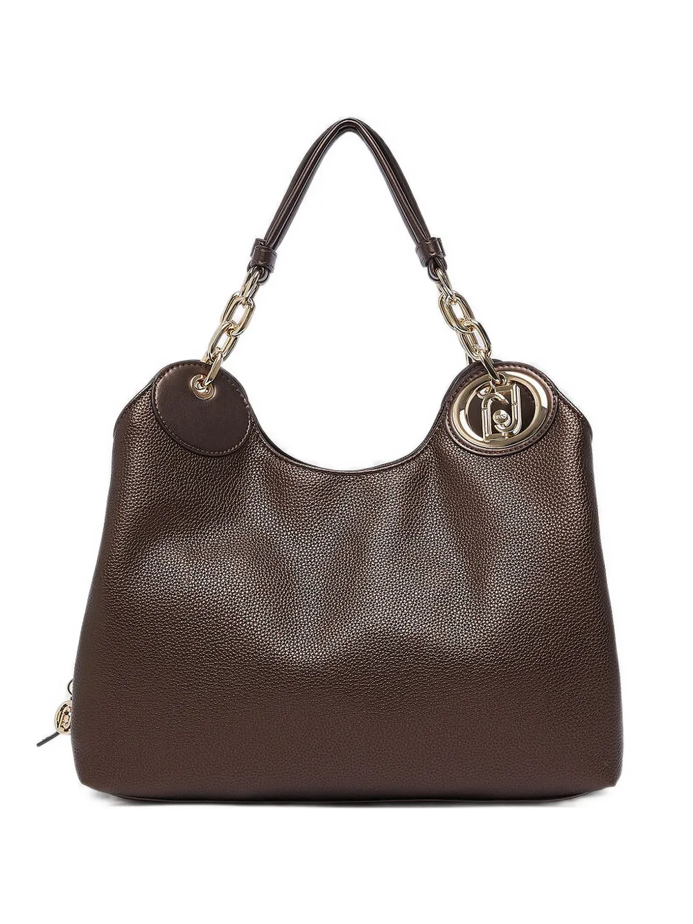 LIU JO medium logo-plaque chain-link tote bag