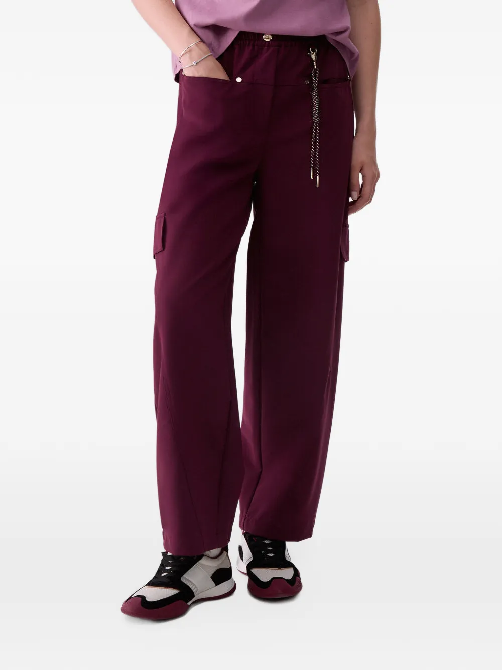 LIU JO Trainingsbroek met elastische taille Rood