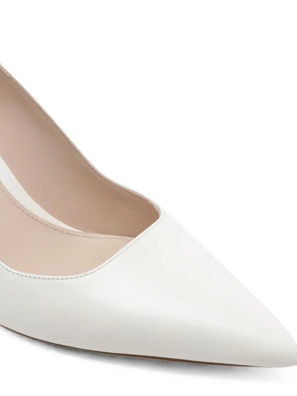 Stuart Weitzman Stuart Power pumps met puntige neus Wit