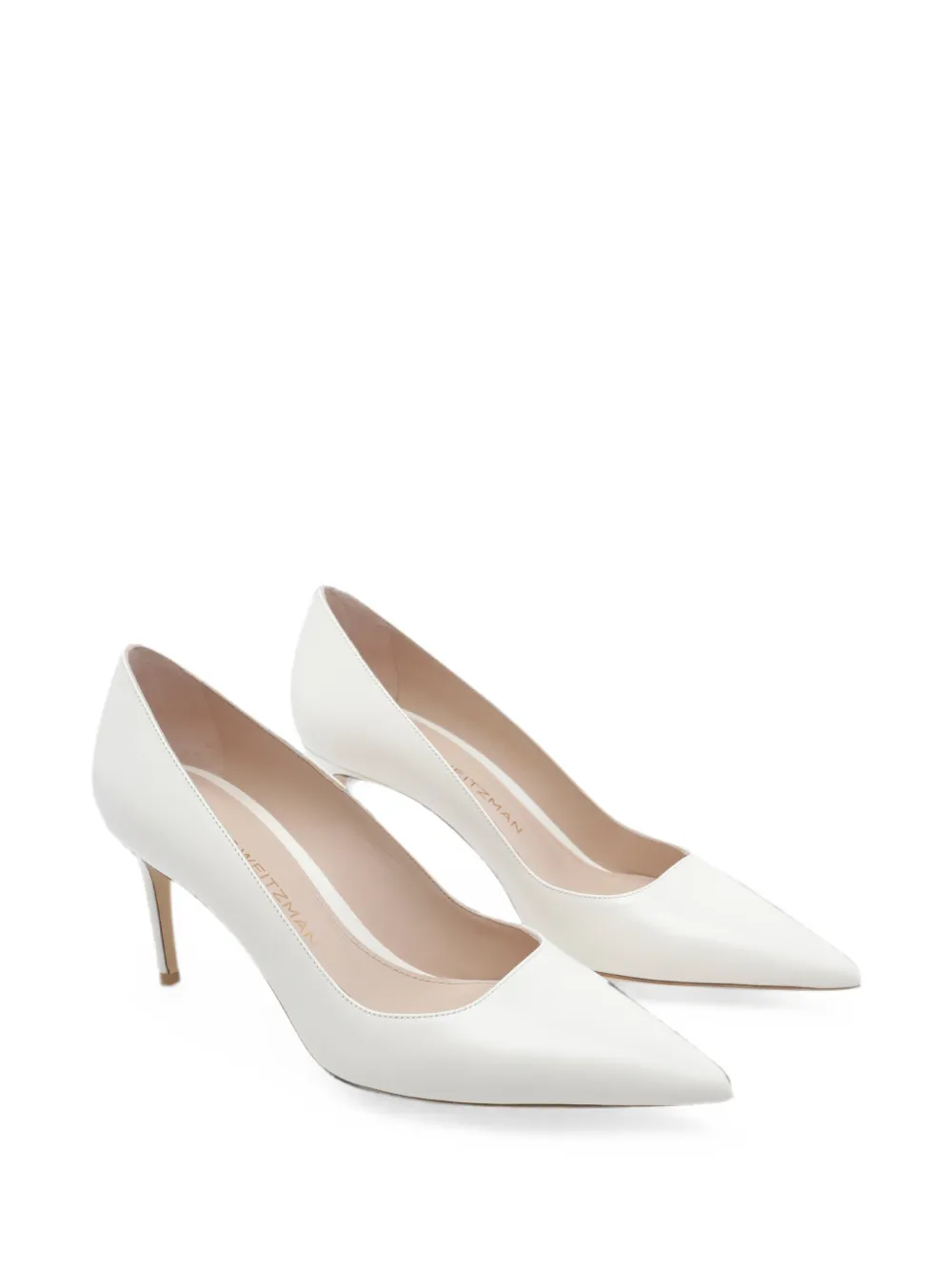 Stuart Weitzman Stuart Power pumps met puntige neus Wit