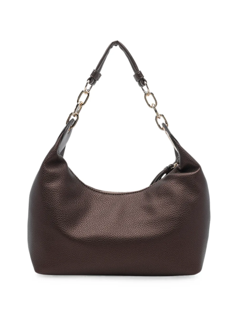 LIU JO shopper met metallic-effect en schakelketting Bruin