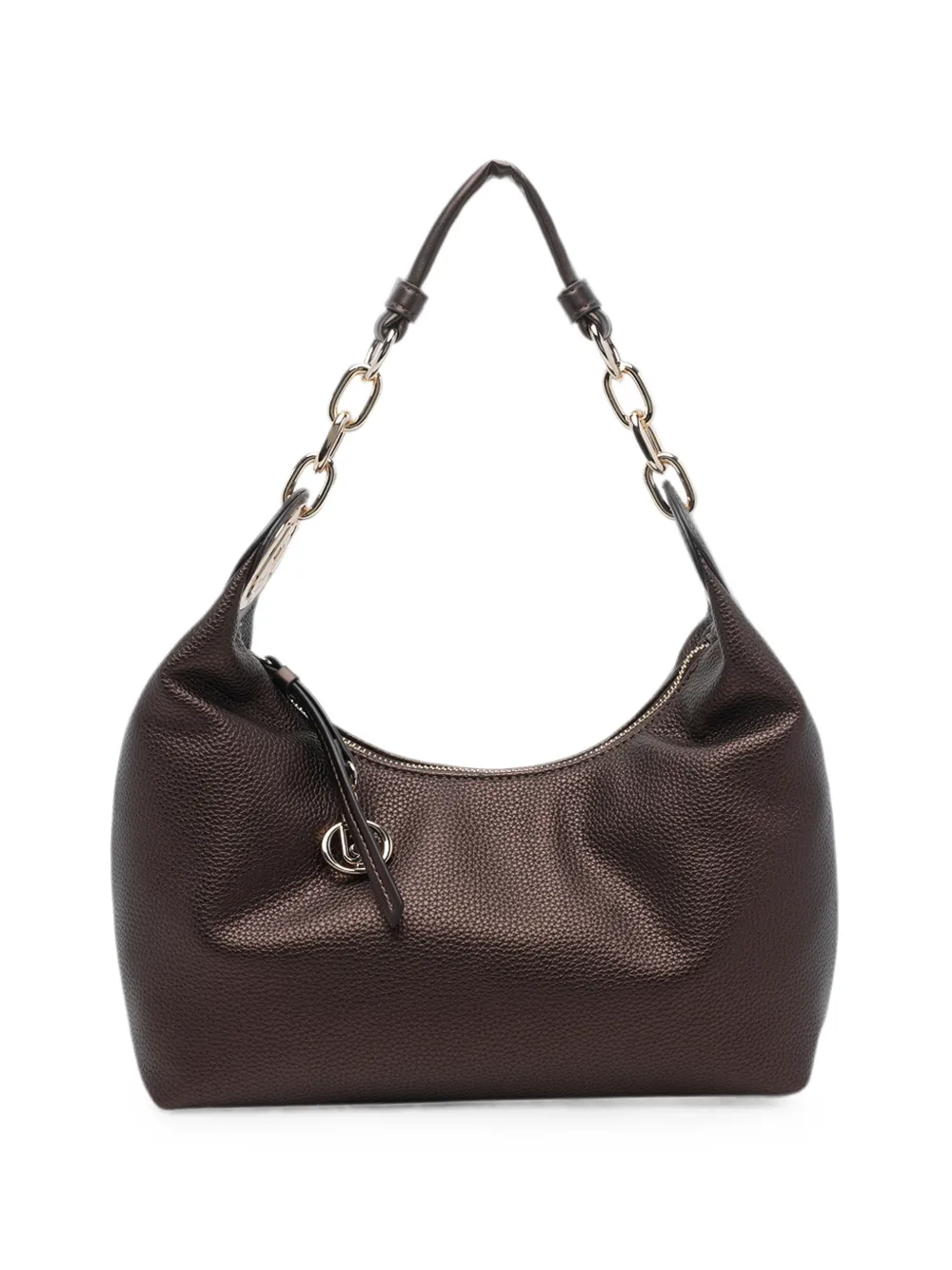 Liu •jo Chain-link Metallic-effect Tote Bag In Brown