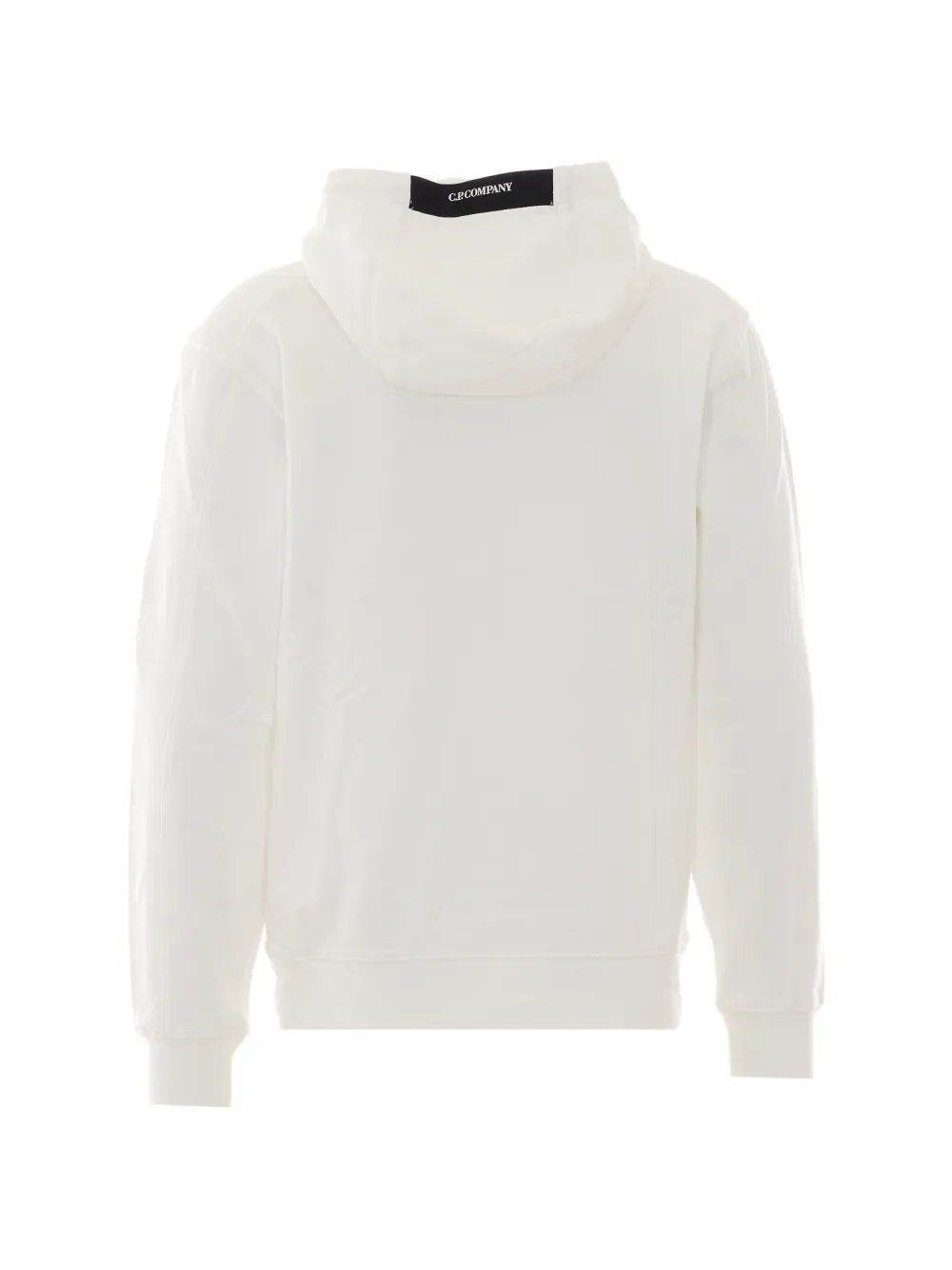 C.P. Company Hoodie met buidelzak en lensdetail Wit