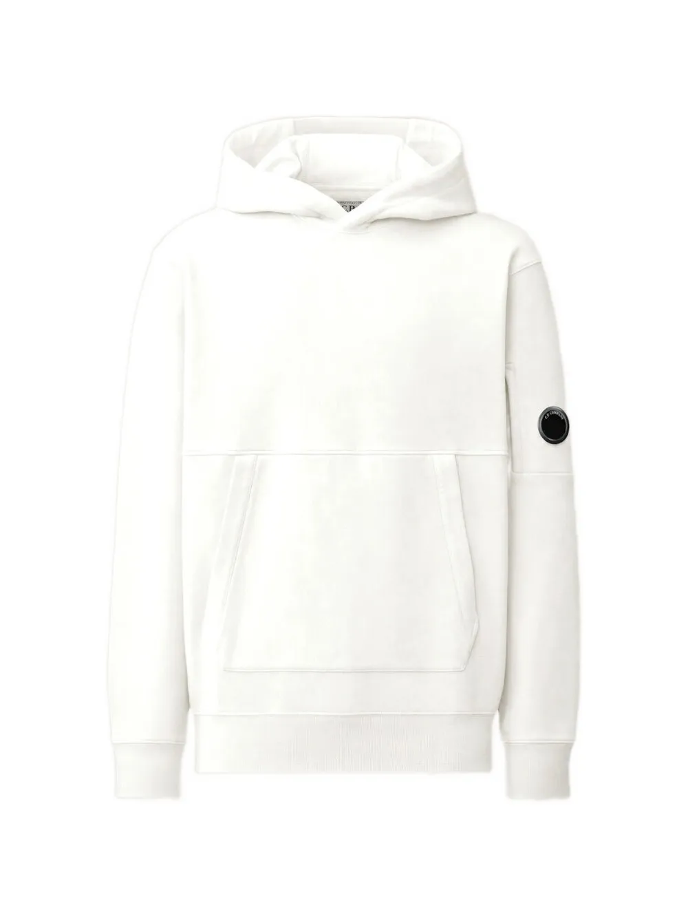 C.P. Company lens-detail kangaroo-pocket hoodie - Bianco