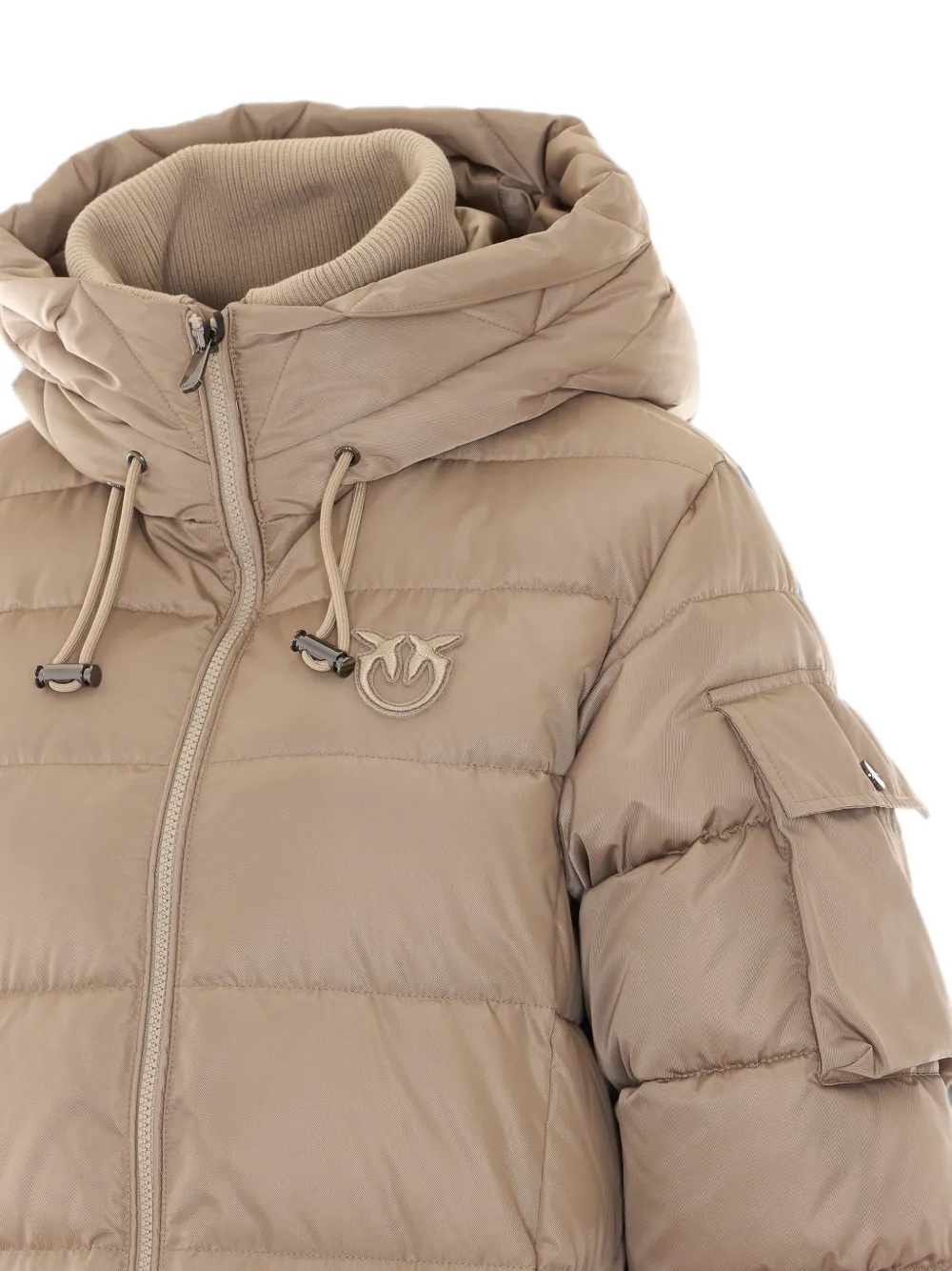 PINKO Crusca parka met capuchon Beige
