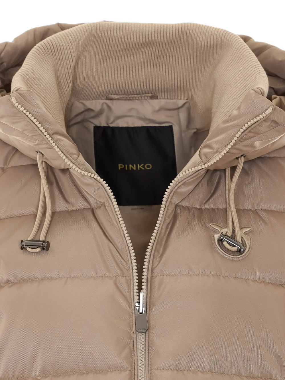 PINKO Crusca parka met capuchon Beige