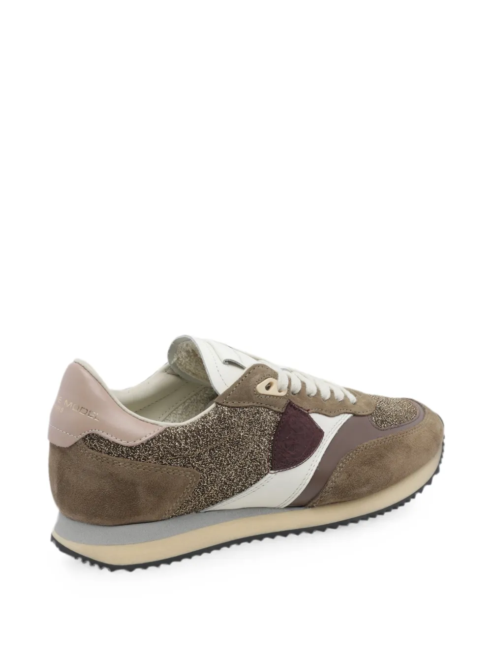 Philippe Model Paris Blville glitter-detail sneakers Bruin