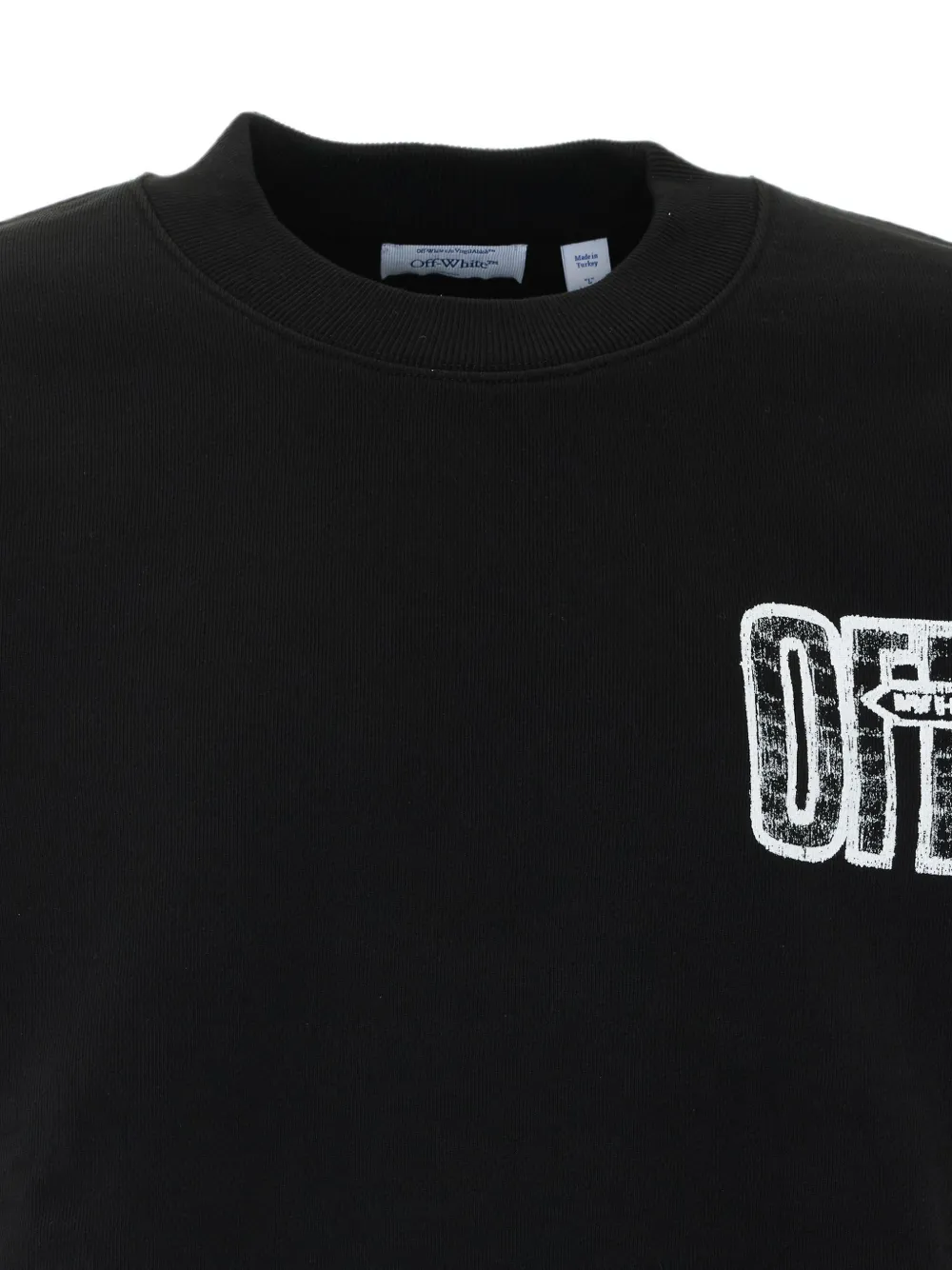 Off-White Arrow cotton sweater Zwart