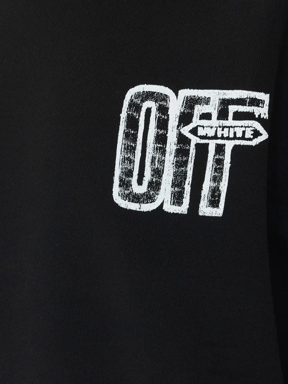 Off-White Arrow cotton sweater Zwart