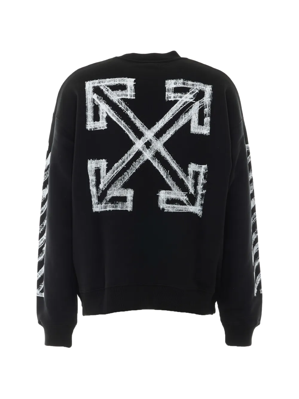 Off-White Arrow cotton sweater Zwart