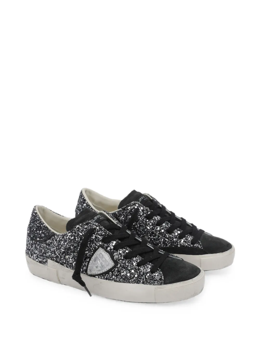 Philippe Model Paris Prsx sequin-embellished sneakers Zwart
