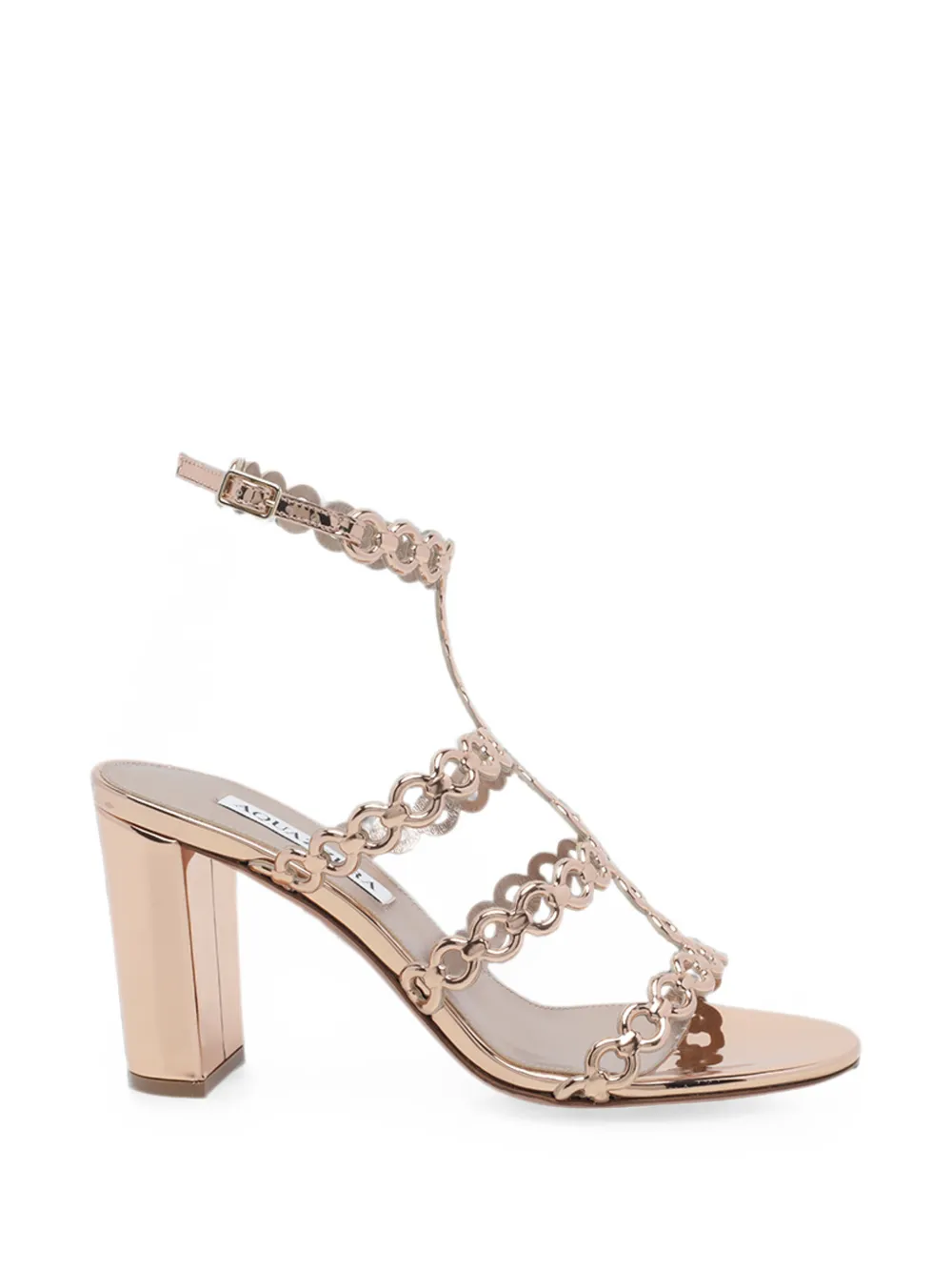 Aquazzura Infinity Chain heeled sandals Roze