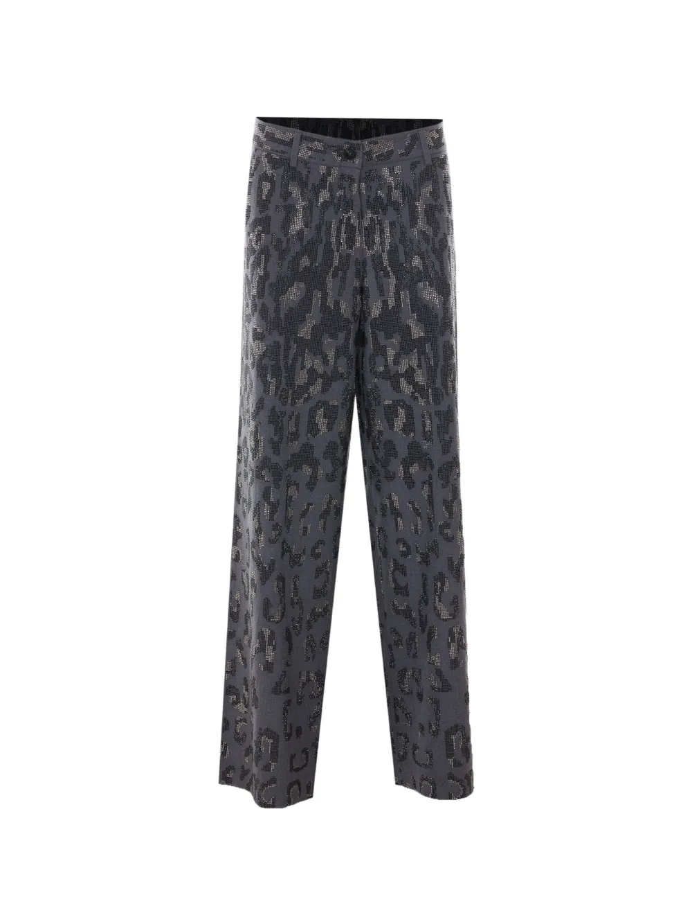 PINKO strass-embellished Jeep trousers - Grey