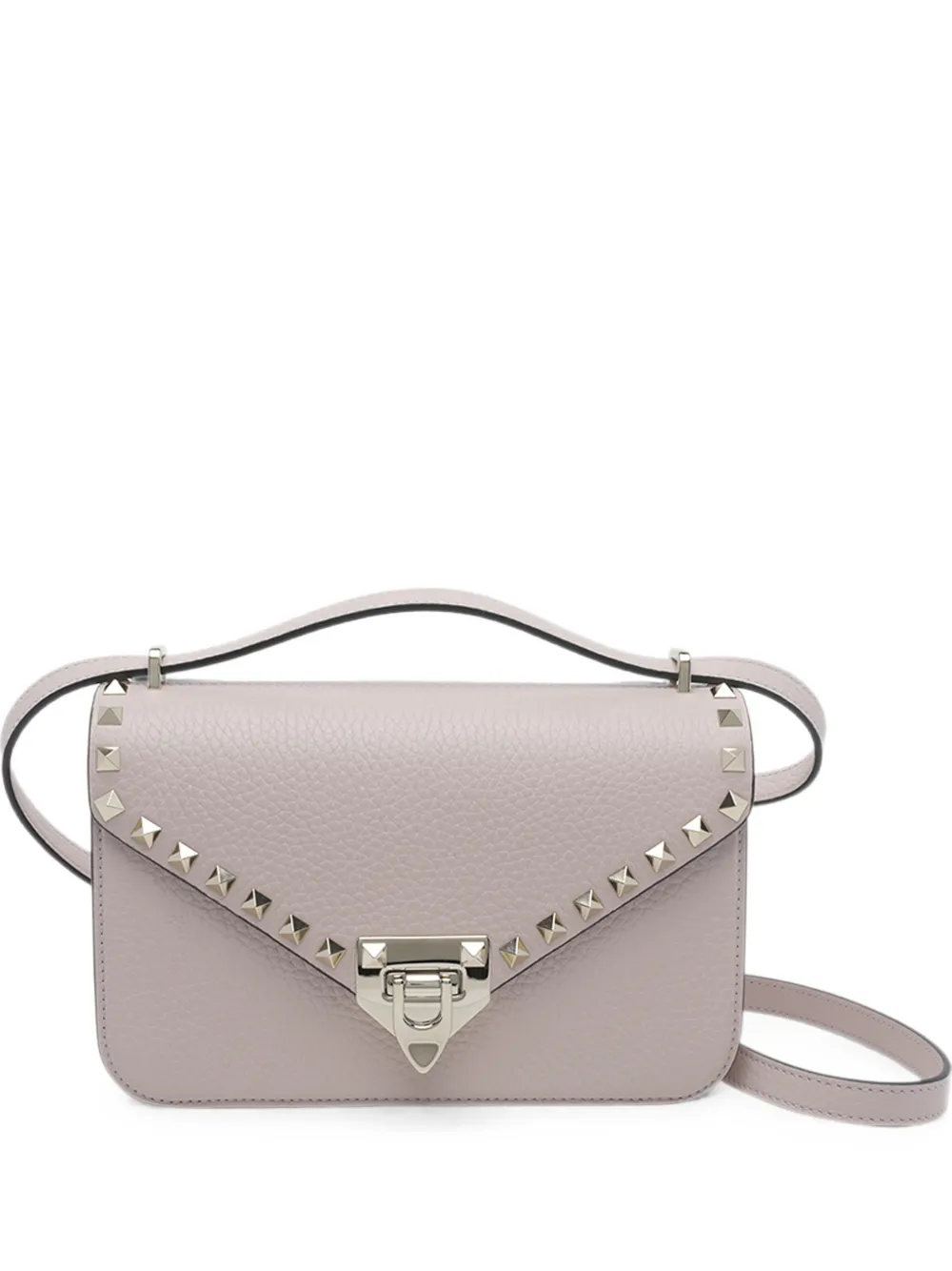 Valentino Garavani Rockstud leather shoulder bag - Purple