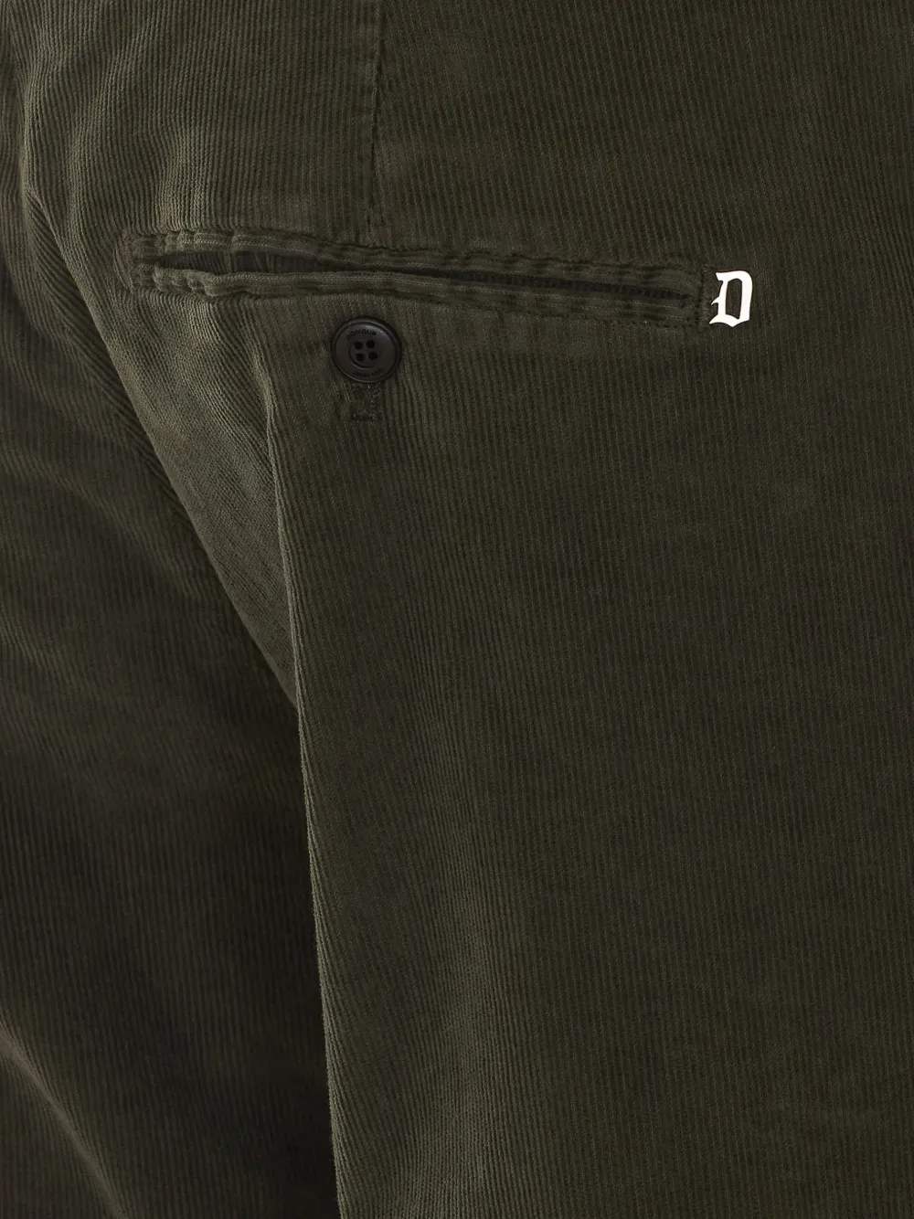 DONDUP Ribfluwelen regular-fit broek Groen