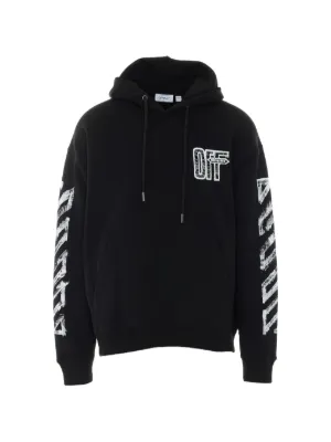 Off-White ブラック Hoodie Off-White brush-stroke Hoodie | Black | FARFETCH