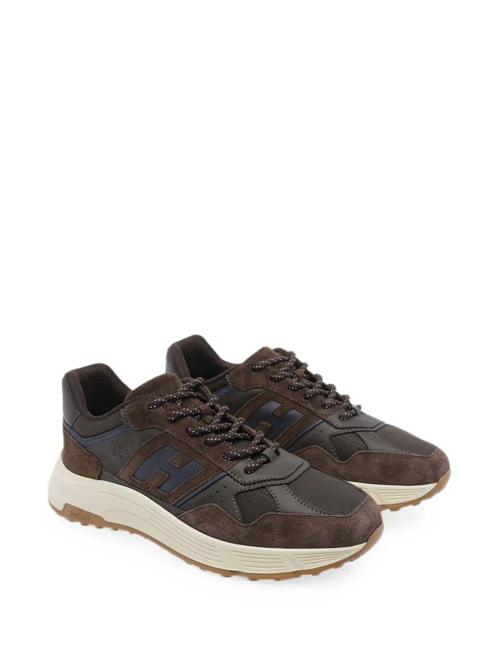 Hogan Hyperlight suede-panel sneakers Bruin